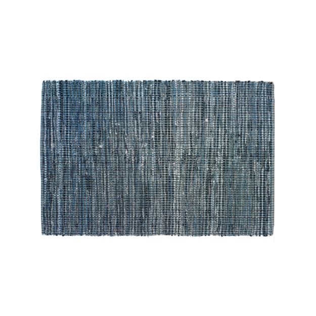 4 x 6' True Blue Rag Rug + Reviews Crate and Barrel