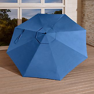 10' Round Mediterranean Blue Cantilever Umbrella Canopy
