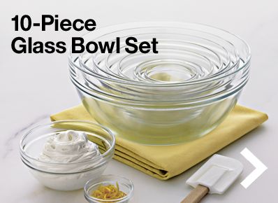 10-Piece Glass Bowl Set