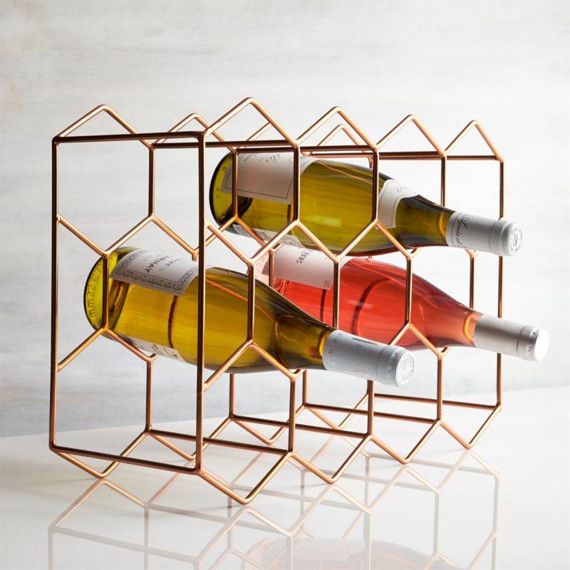 11Bottle Wine Rack Copper Crate and Barrel
