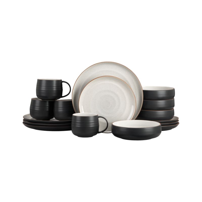18th St. 16-Piece Dinnerware Set: four 4-piece place settings.