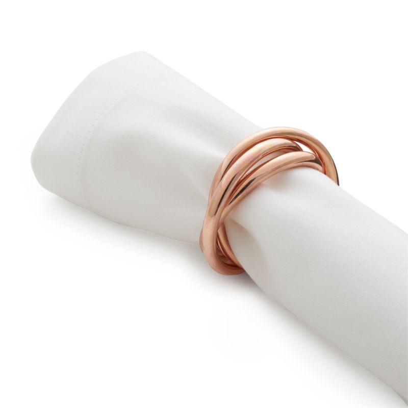 3Ring Copper Napkin Ring Crate and Barrel