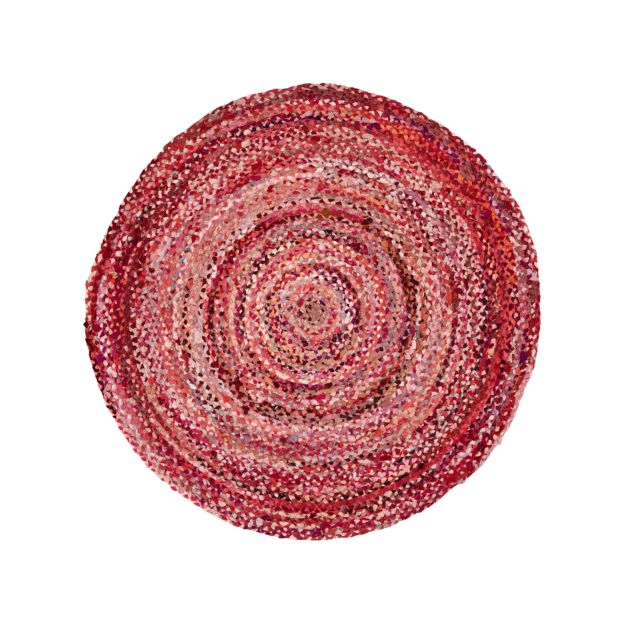 5' Pink Round Rag Rug + Reviews Crate and Barrel