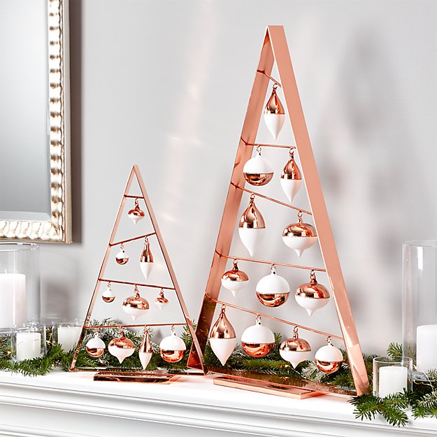 a frame copper ornament trees crate and barrel a frame copper ornament trees crate and barrel