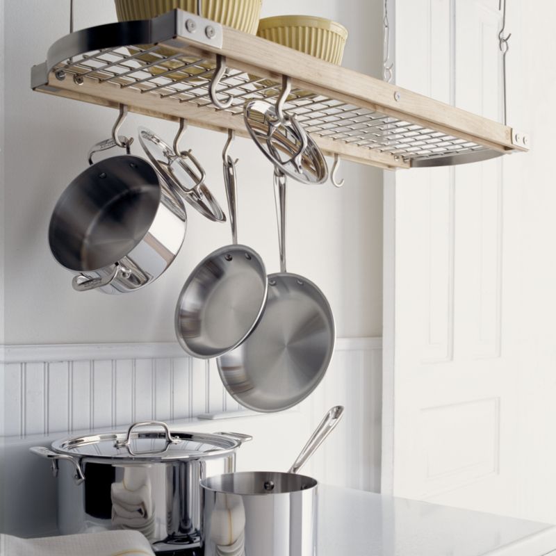 Large Maple Ceiling Pot Rack