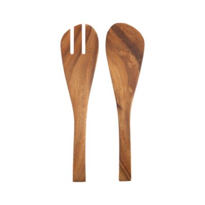 Set of 2 Acacia Wood Salad Servers
