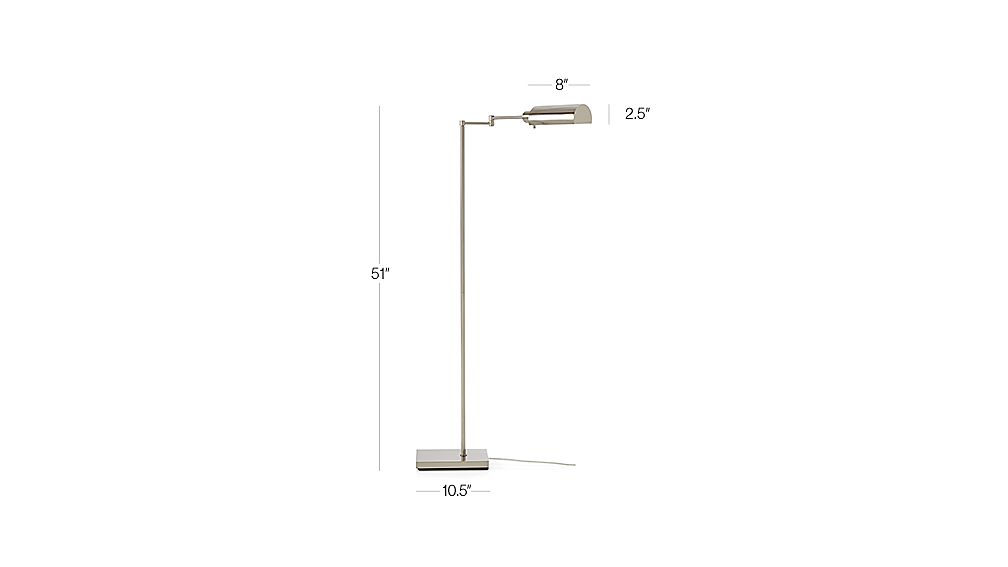 Adams Nickel Pharmacy Floor Lamp + Reviews Crate and Barrel