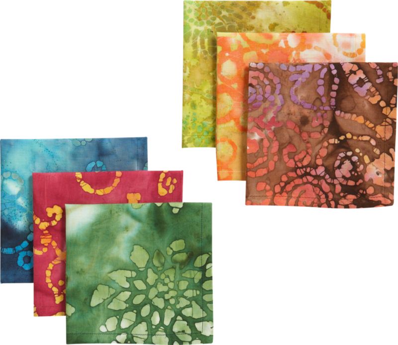 Set of 6 Adara Multi Cocktail Napkins