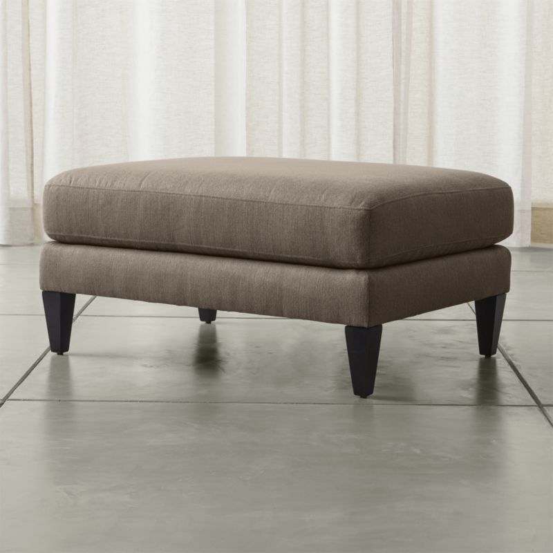 Aidan Ottoman Cole Nickel Crate and Barrel