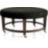 Ainsley 38" Round Leather Cocktail Ottoman