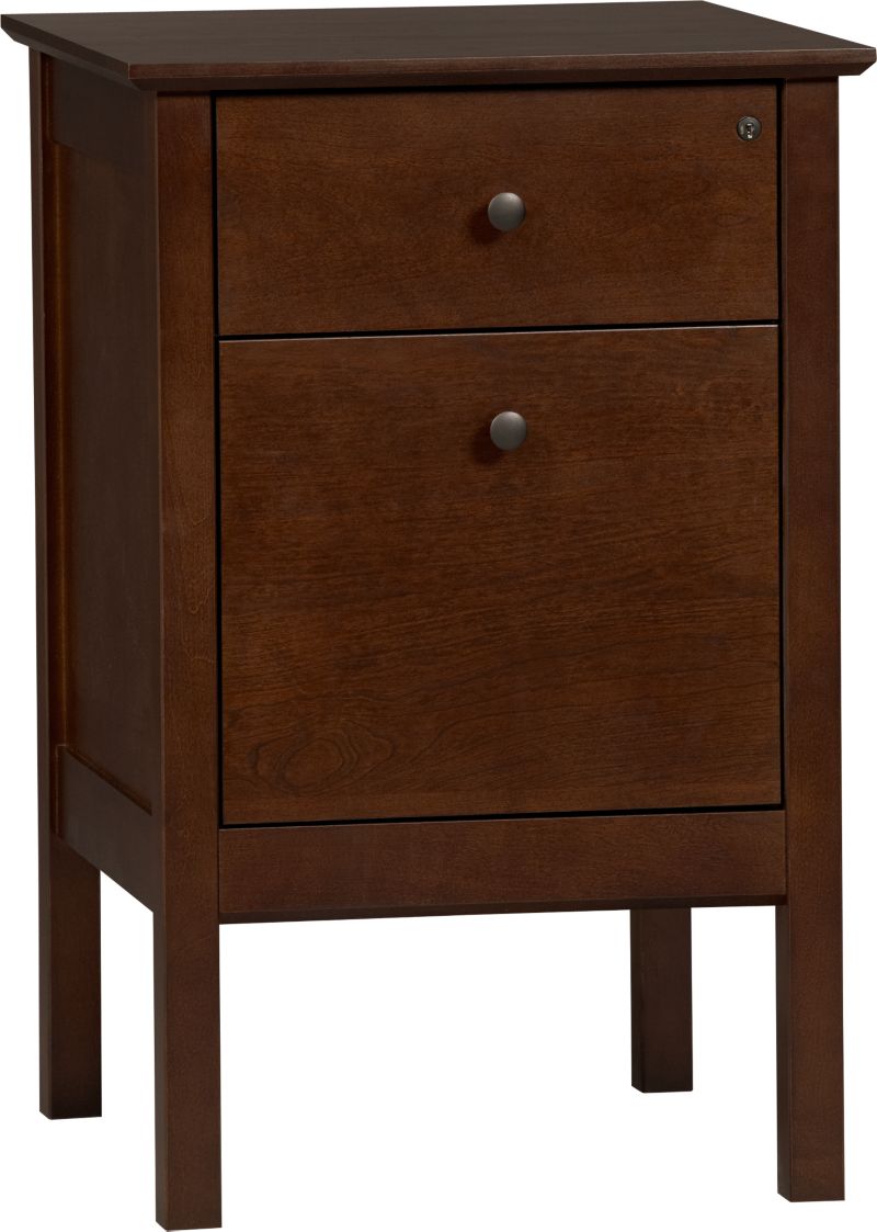 Cognac Single Filing Cabinet.