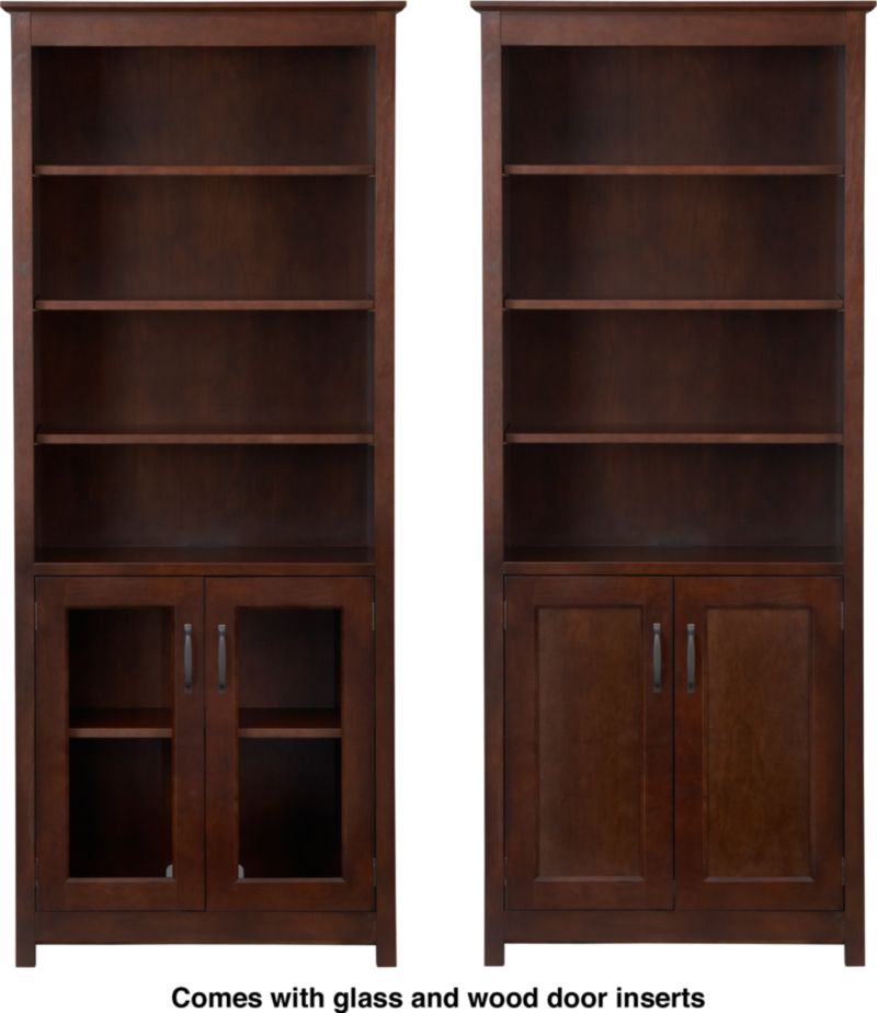 Ainsworth Cognac 30" Media Tower with Wood/Glass Doors