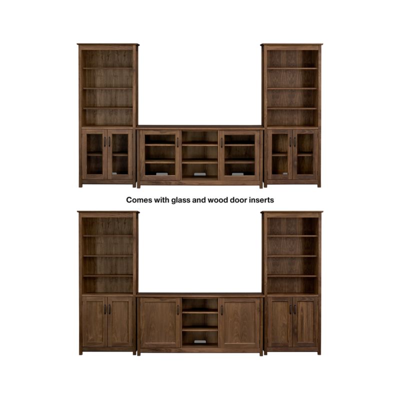 Walnut 64" Media Console and Two Media Towers.