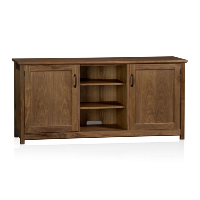 Ainsworth Walnut 64" Media Console with Wood Doors