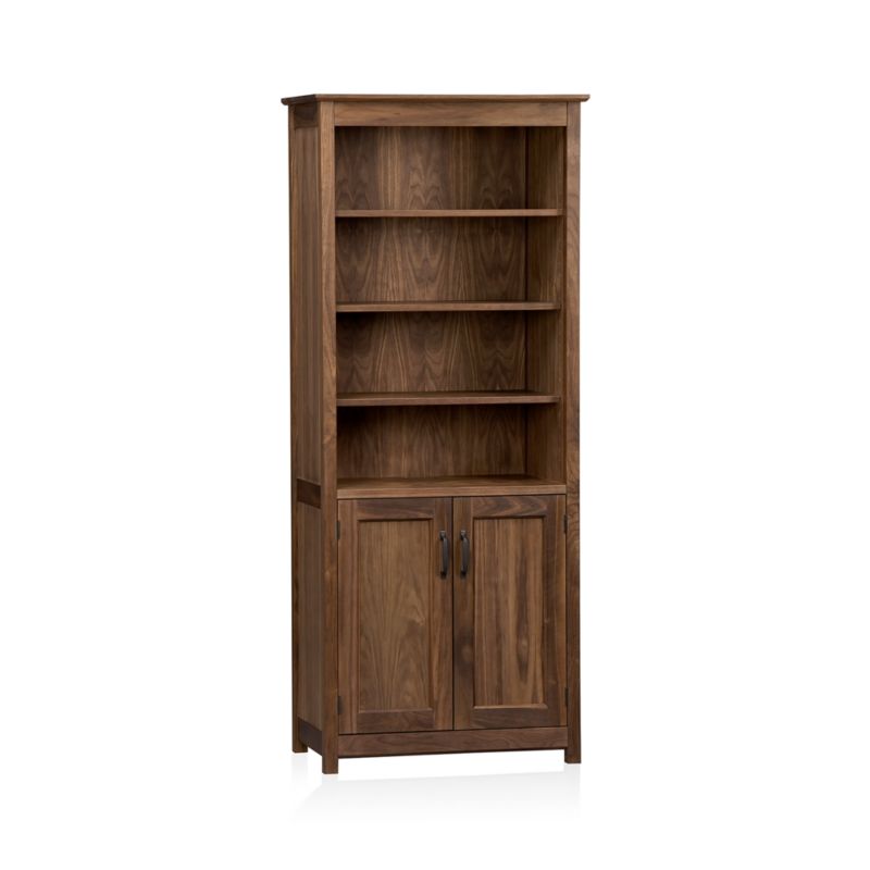 Ainsworth Walnut 30" Media Tower with Wood Doors