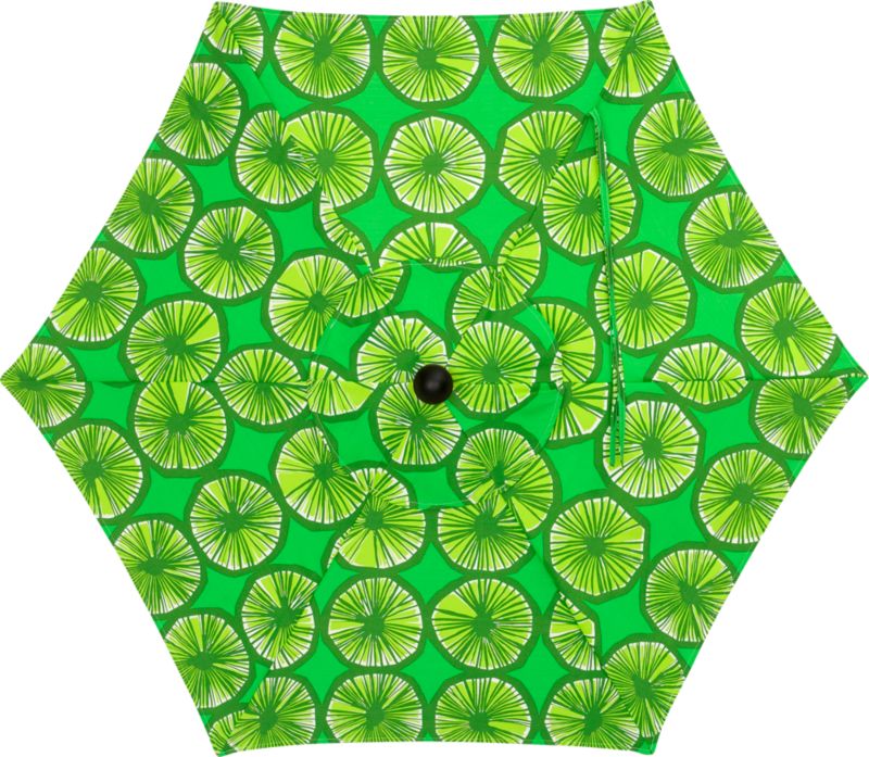 6' Round Marimekko Appelsiini Green Umbrella Cover
