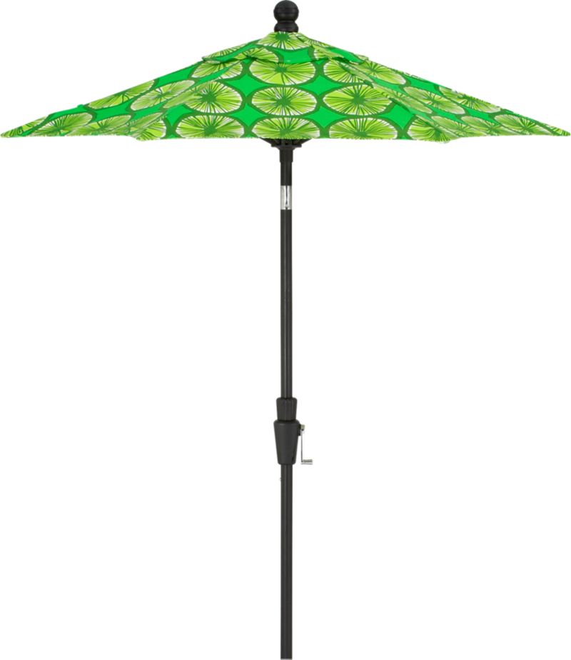 6' Round Appelsiini Green Tilt High Dining Umbrella. (1.5"dia. black pole);