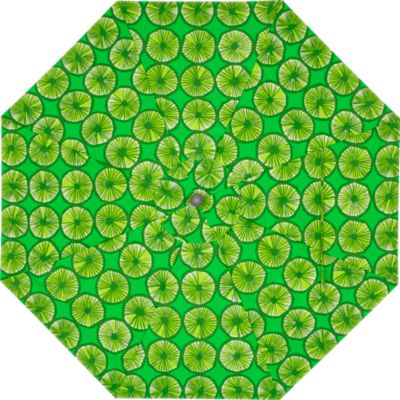 9 Round Marimelkko Appelsiini Green Umbrella Cover