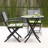 Alfresco Grey Folding Bistro Set