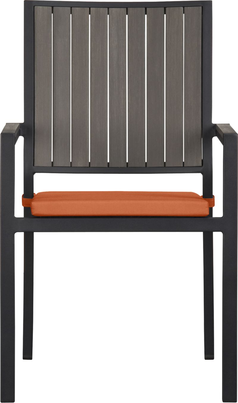 Alfresco Grey Dining Chair with Sunbrella® Cayenne Cushion