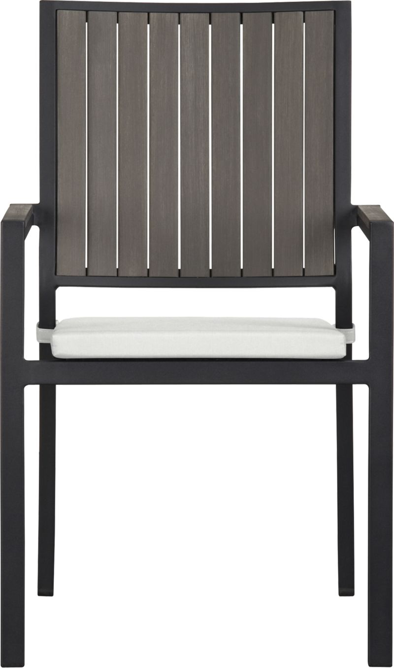 Alfresco Grey Dining Chair with Sunbrella® Eggshell Cushion