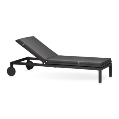 Alfresco Grey Chaise Lounge with Sunbrella® Charcoal Cushion