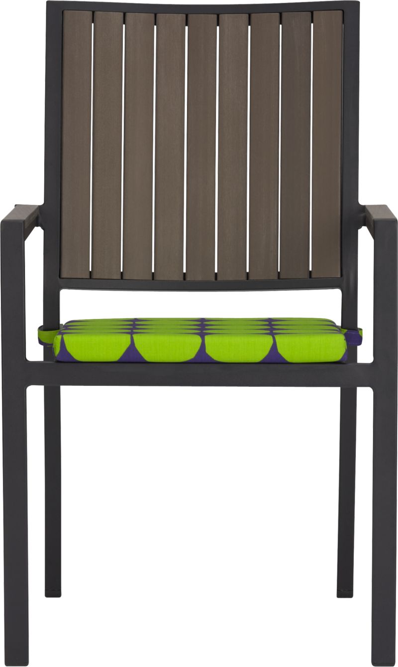 Alfresco Grey Dining Chair with Cushion. (17.5" seat);