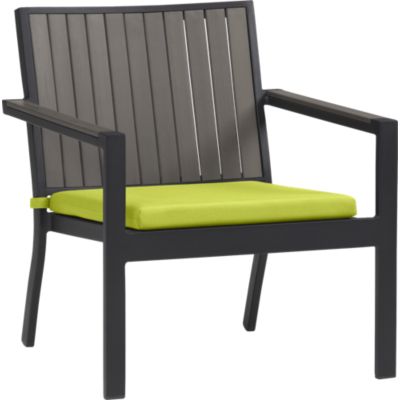 Alfresco Grey Lounge Chair with Sunbrella® Apple Cushion