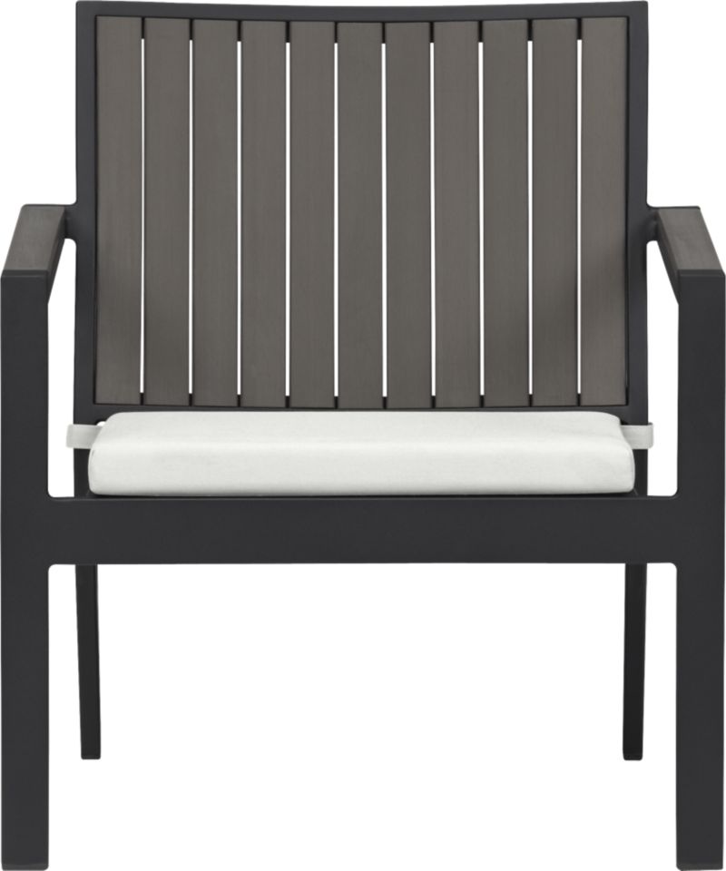 Alfresco Grey Lounge Chair with Sunbrella® Eggshell Cushion
