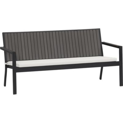 Alfresco Grey Sofa with Sunbrella® White Sand Cushion