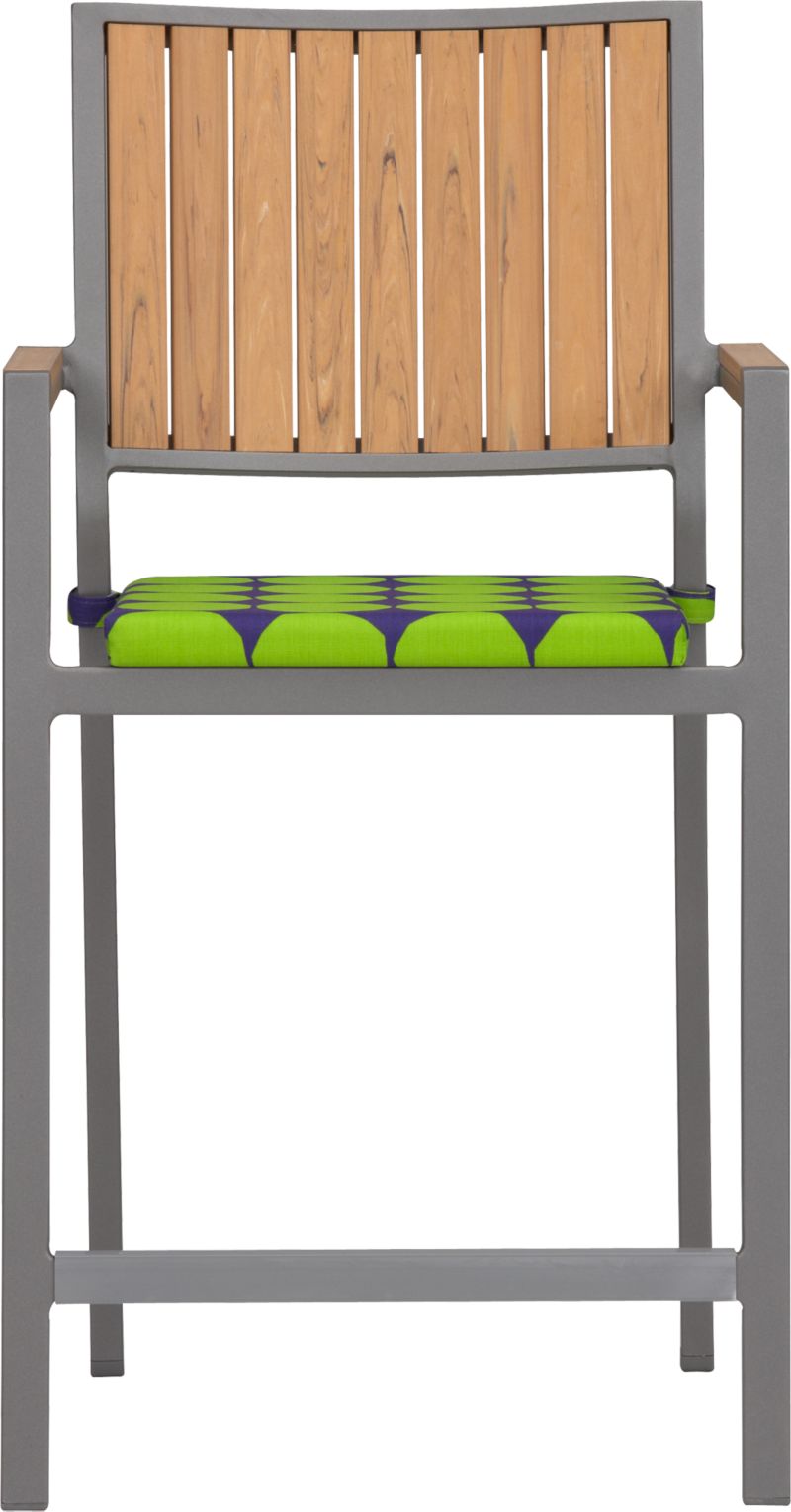 Alfresco Natural Barstool with Marimekko® Pienet Kivet Cushion