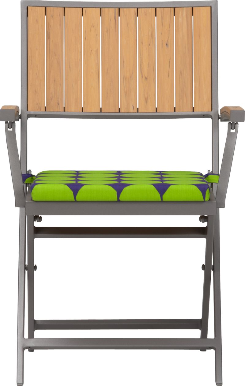 Alfresco Natural Folding Chair with Marimekko Pienet Kivet Cushion