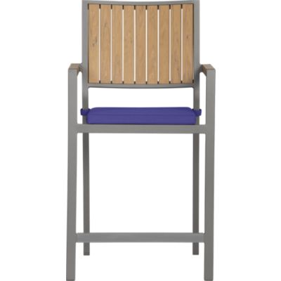 Alfresco Natural Barstool with Sunbrella Marine Cushion