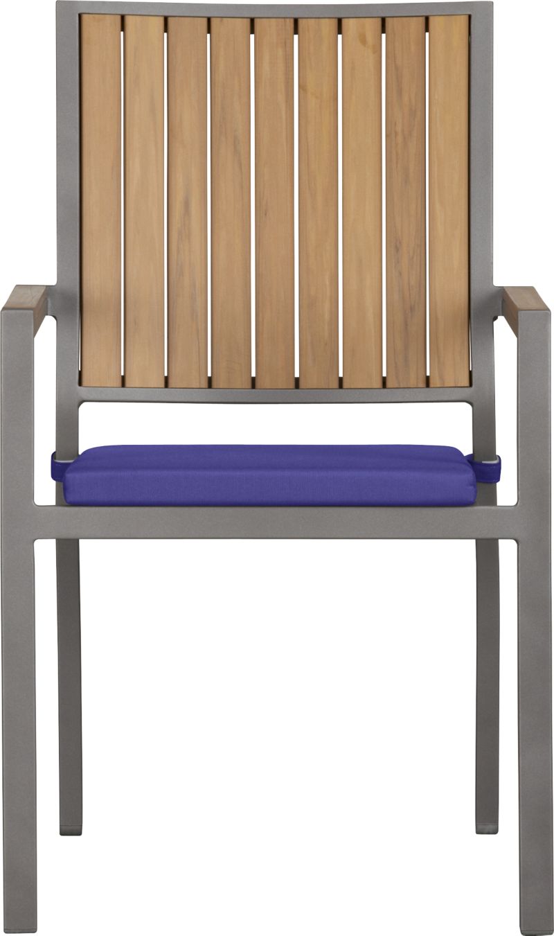 Alfresco Natural Dining Chair with Sunbrella® Marine Cushion