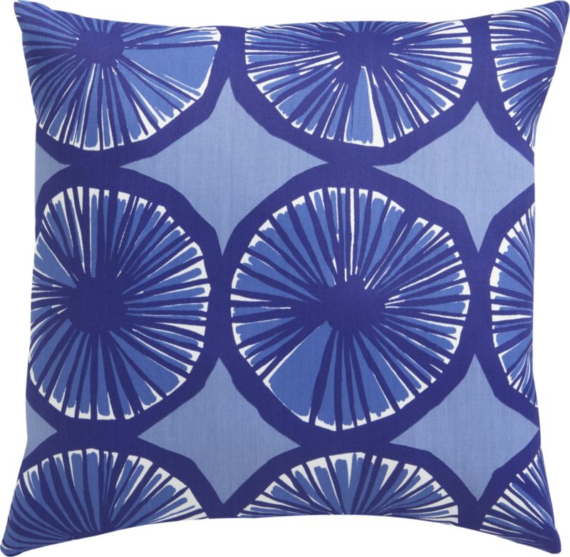 Marimekko Appelsiini Blue 20"sq. Outdoor Pillow