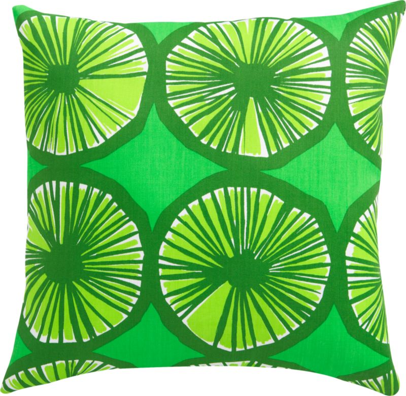 Marimekko Appelsiini Green 20"sq. Outdoor Pillow