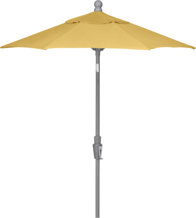6' Round Sunbrella® Daffodil Umbrella with Silver Frame