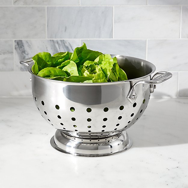 AllClad ® 3Qt. Stainless Steel Colander Crate and Barrel