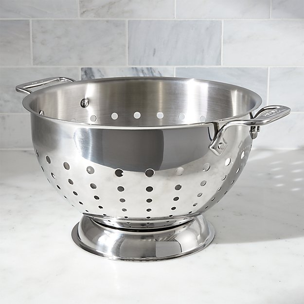 AllClad ® 5Qt. Stainless Steel Colander Crate and Barrel