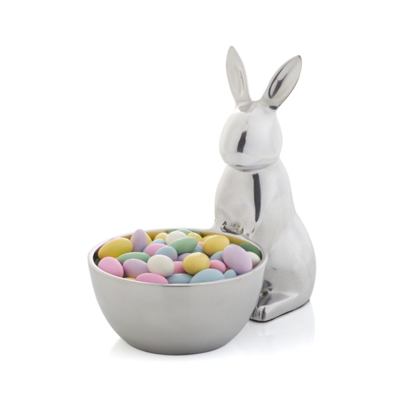 Aluminum Bunny Serving Bowl Crate and Barrel