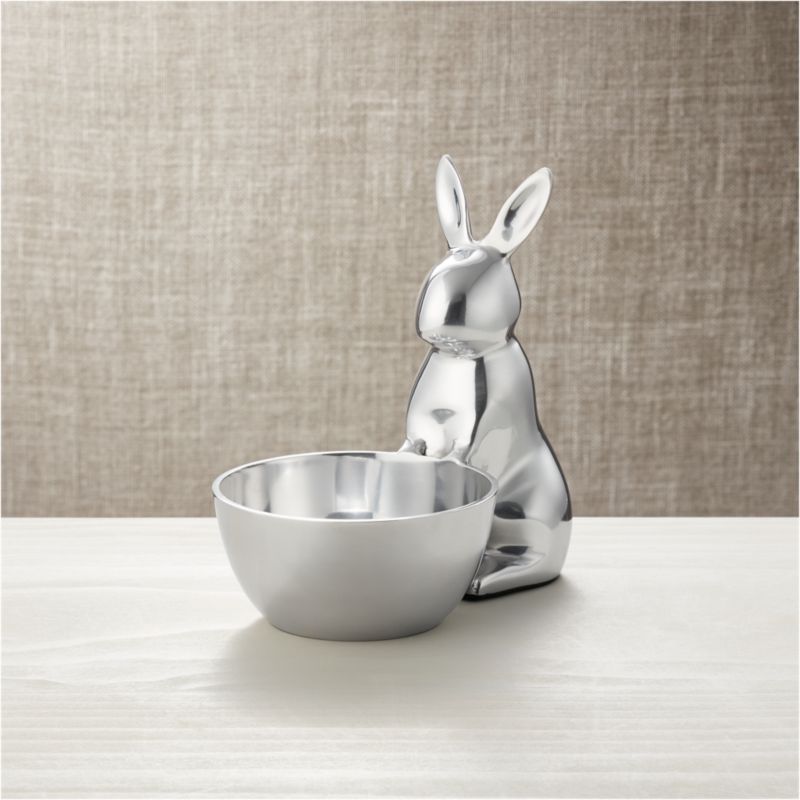 Aluminum Bunny Serving Bowl Crate and Barrel