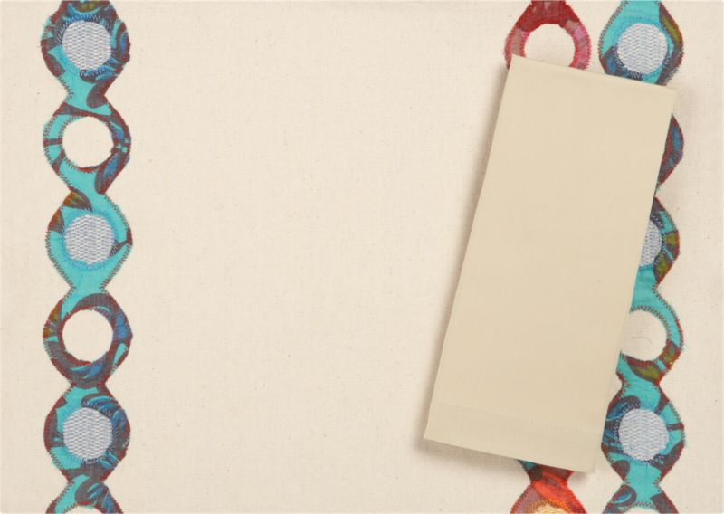 Amara Placemat and Cotton Ecru Napkin