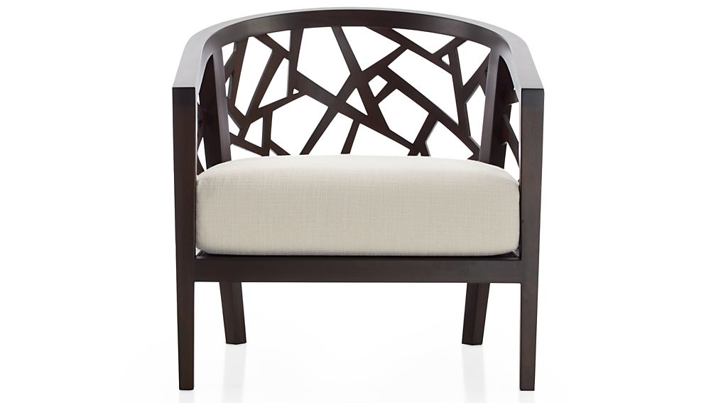 Ankara Chair with Cushion Ivory Crate and Barrel