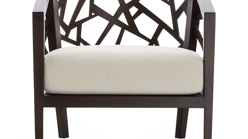 Ankara Truffle Frame Chair with Cushion Tumble Natural Crate and Barrel