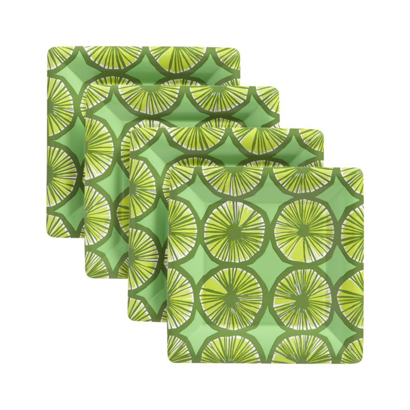 Set of 8 Marimekko Appelsiini 10.625" Dinner Plate Set of Eight