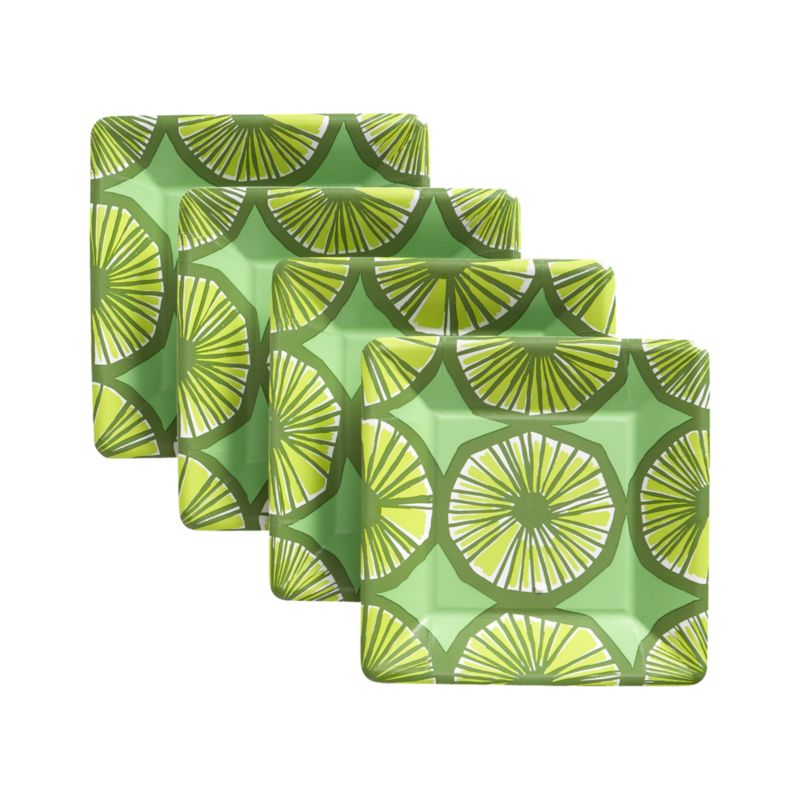 Set of 8 Marimekko Appelsiini 8" Dessert-Salad Plates Set of Eight
