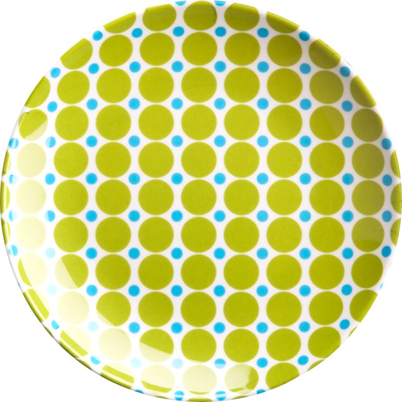 Big Green Dot Appetizer Plate