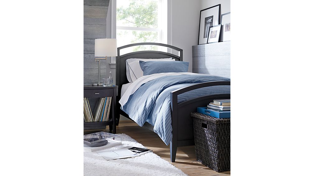 Arch Charcoal Oval Nightstand Crate and Barrel