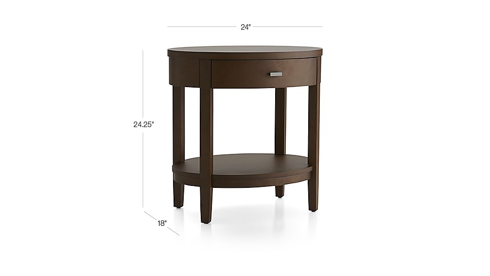 Arch Tea Oval Nightstand with Drawer Crate and Barrel