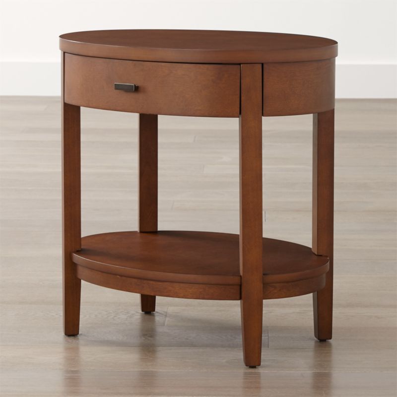 Arch Tea Oval Nightstand with Drawer Crate and Barrel